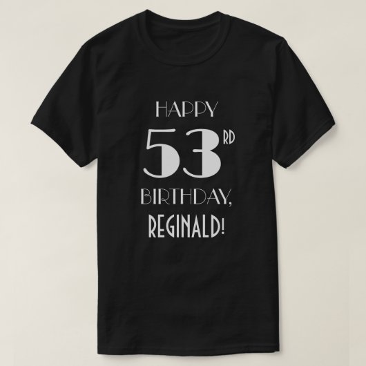 53rd誕生日パーティー – アールデコインスパイアルックシャツ tシャツ (デザイン正面)