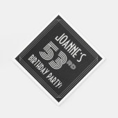 53rd誕生日パーティー:アールデコスタイル+名前をカスタムする スタンダードランチョンナプキン (角)