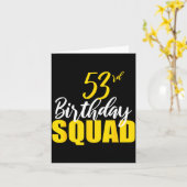 53rd Happy Birthday Squad Party Bday Family Group カード (黄色い花)