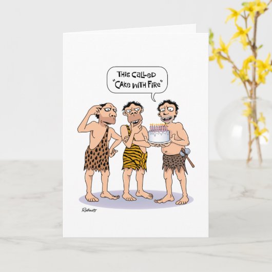 54おもしろい誕生日 カード (黄色い花)