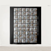 54スクエアフォトコラージュとシンプル文字 タペストリー (正面)