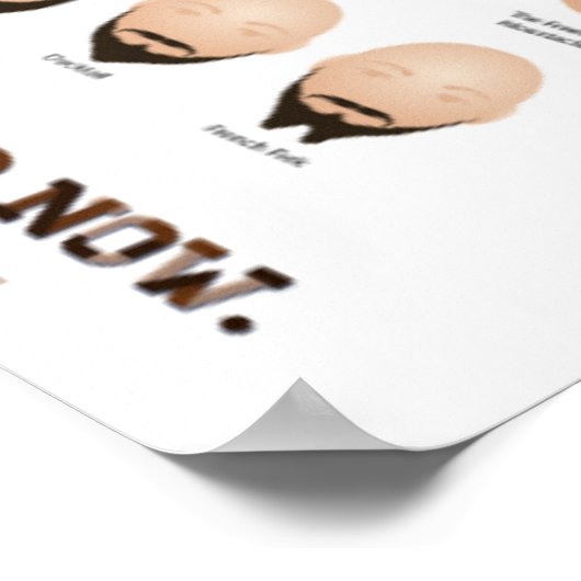 54フェイシャルヘアスタイル ポスター (角)