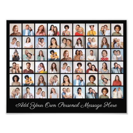 54フォトコラージュあいさつ文の写真の拡大 フォトプリント (正面)