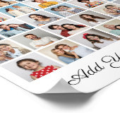 54フォトコラージュ自分のグリーティングポスターを追加 ポスター (角)