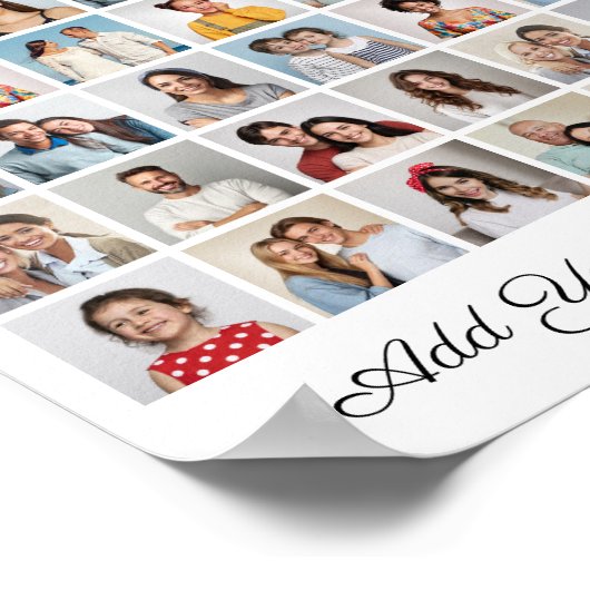 54フォトコラージュ自分のグリーティングポスターを追加 ポスター (角)