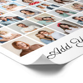 54フォトコラージュ自分のグリーティングポスターを追加 ポスター (角)