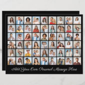 54フォトコラージュ自分のグリーティングラージカードを追加 (正面/裏面)