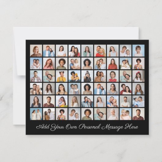 54フォトコラージュ自分の挨拶を追加 シーズンカード (正面)