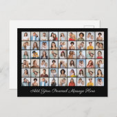 54フォトコラージュ自分の挨拶を追加 シーズンポストカード (正面/裏面)