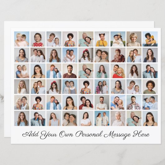 54フォトコラージュ自分の挨拶紙シートを追加 (正面/裏面)