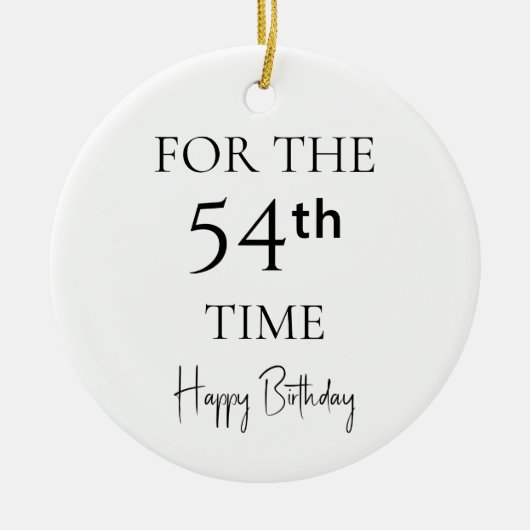 54回目の誕生日おめでとう セラミックオーナメント (正面)