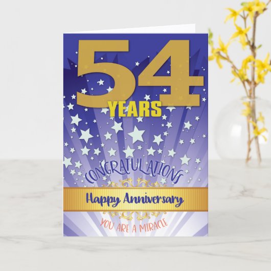 54年リカバリ記念日はっきりした数値 カード (黄色い花)