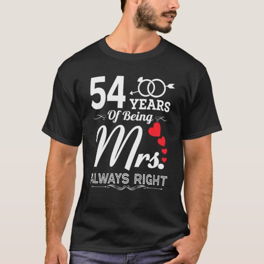 54年妻54周年結婚の日 Tシャツ (正面)