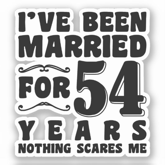 54年目の結婚記念日プレゼント シール (正面)