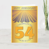 54年間の断酒記念日 | ゴールデンレイ12ステップ カード (正面)