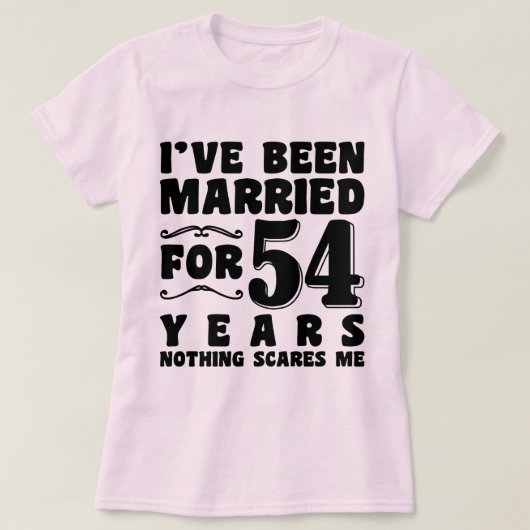 54年間の結婚記念日のプレゼント Tシャツ (デザイン正面)