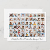 54枚の写真コラージュ 自分のメッセージを追加 ポストカード (正面/裏面)