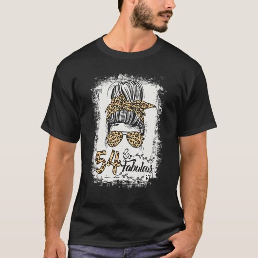 54歳とっても素敵なミッシーBun Leopard 54誕生 Tシャツ (正面)