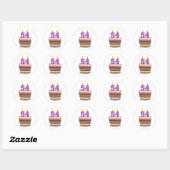 54歳のお誕生日ケーキ ラウンドシール (シート)