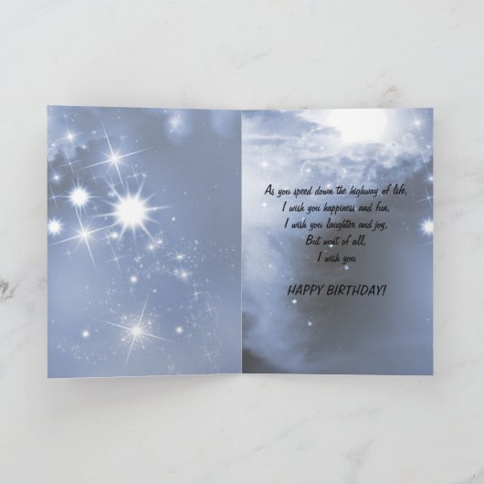 54歳のバイクもしくは自転車に乗る人 カード (内部)