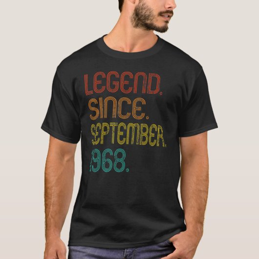 54歳の伝説 1968年9月から54年目の誕生日 Tシャツ (正面)
