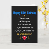 54歳の誕生日おめでとう ユーモアギフト カード (黄色い花)