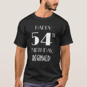 54歳の誕生日パーティー - アールデコ調デザインTシャツ Tシャツ (正面)