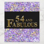 54歳の誕生日 ワインラベル (シングルラベル)