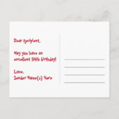 54歳の誕生日 – 楽しい花火模様 + レインボー 54 ポストカード (裏面)