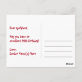 54歳の誕生日 – 楽しい花火模様 + レインボー 54 ポストカード (裏面)