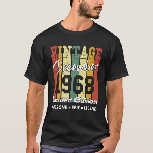 54歳ヴィンテージ1968年12月限定 Tシャツ (正面)