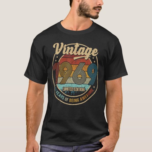 54歳ヴィンテージ1969 54誕生日 Tシャツ (正面)