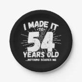 54歳皮肉ミームおもしろい54誕生日 ペーパープレート (正面)