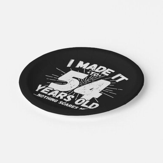 54歳皮肉ミームおもしろい54誕生日 ペーパープレート (アングル)