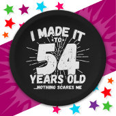 54歳皮肉ミームおもしろい54誕生日 ペーパープレート