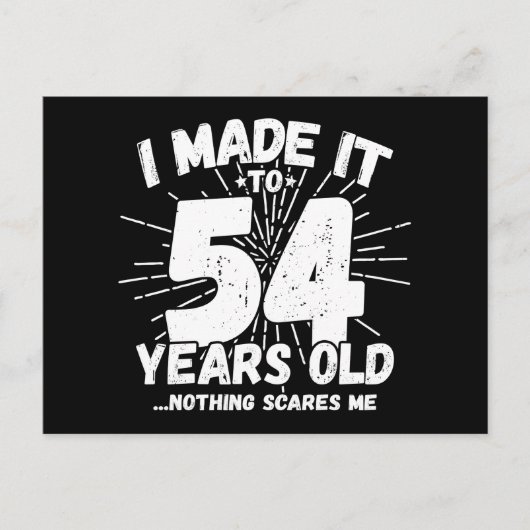 54歳皮肉ミームおもしろい54誕生日 ポストカード (正面)