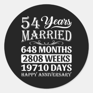 54歳結婚した幸54結婚周年 ラウンドシール