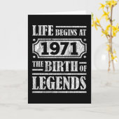 54歳1971年誕生伝説54誕生日 カード (黄色い花)