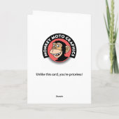 54番おもしろい目の女性用誕生日カード カード (裏面)