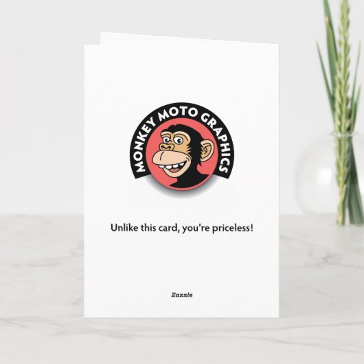 54番おもしろい目の女性用誕生日カード カード (裏面)