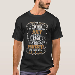 54番目の誕生日の男の神話の伝説1968年7月ヴィンタグ Tシャツ