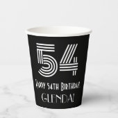 54番目の誕生日:インスパイアアールデコの検索「54」 +名前 紙コップ (正面)