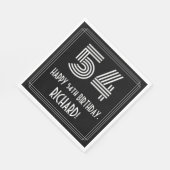 54番目の誕生日:インスパイアアールデコ検索"54" +名前 スタンダードランチョンナプキン (角)