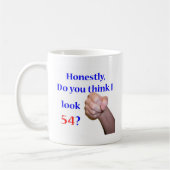 54私は54を見ますか。 コーヒーマグカップ (左)