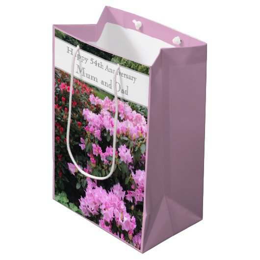 54結婚周年記念 ミディアムペーパーバッグ (正面アングル)