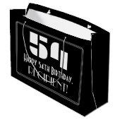 54誕生日インスパイア~アールデコルック"54" +名前 ラージペーパーバッグ (裏面アングル)