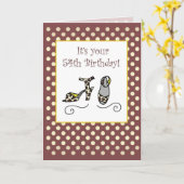 54誕生日ウィメンズシューズ,アニマルプリント カード (黄色い花)