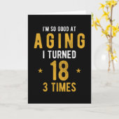 54誕生日ギフトことわざおもしろい カード (黄色い花)