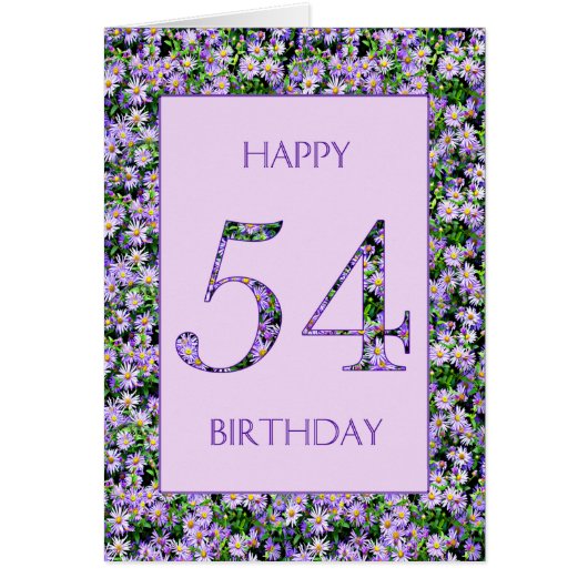 54誕生日紫デイジー (正面)