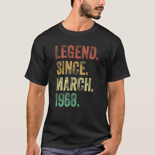 54誕生日54歳の伝説1968年3月以来 Tシャツ (正面)